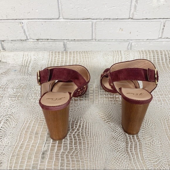 J. Crew Stella Red Heels in Studded Suede - Picture 4 of 8